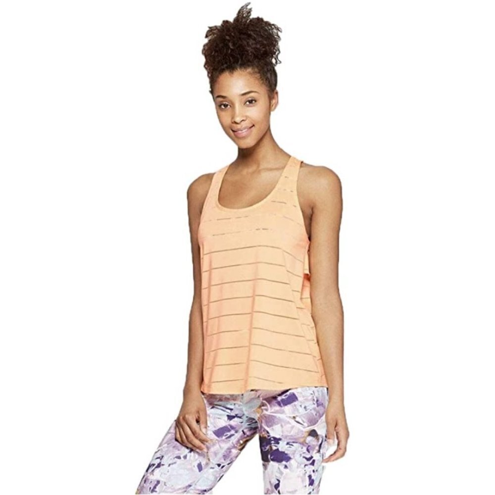 Champion Orange Striped Training Flutter Tank Top